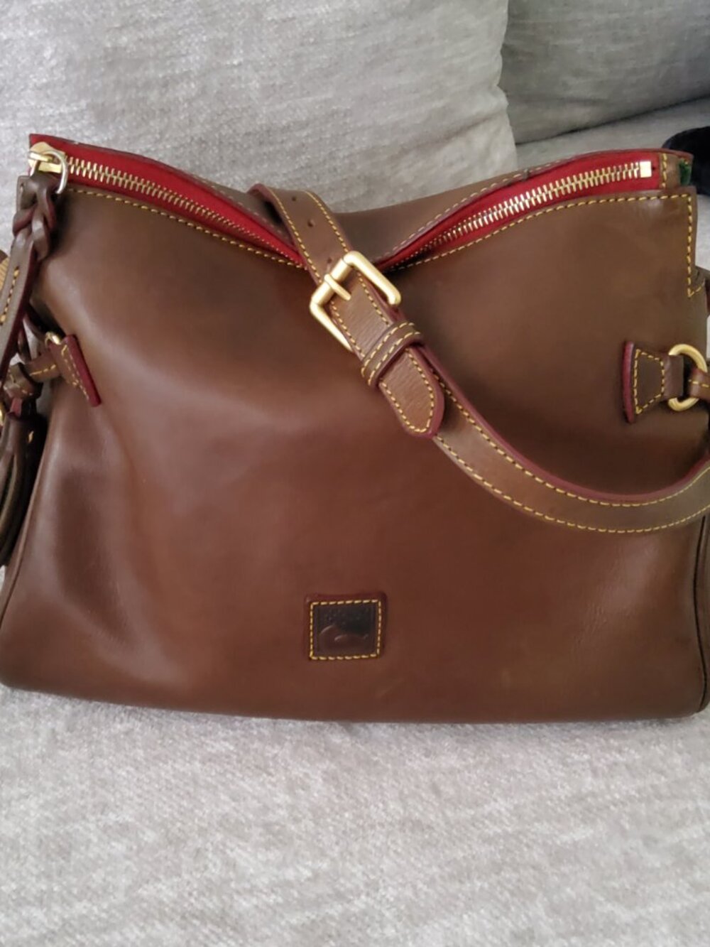 Dooney & Bourke Florentine Zip Hobo in Chestnut